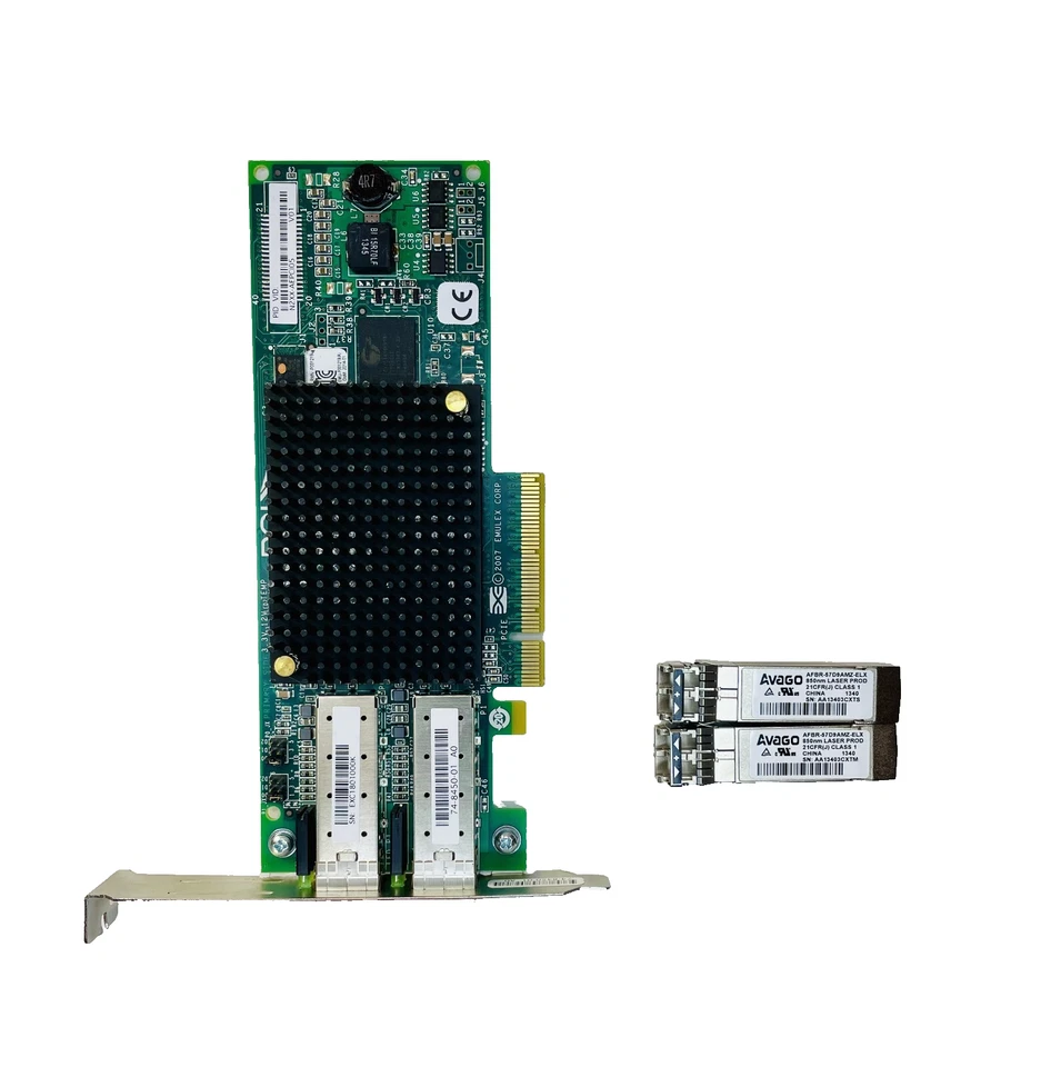 N2XX-AEPCI05 LP EMULEX LPE12002 DUAL PORT 8GB FC HOST BUS ADAPTER - Image 2 of 4