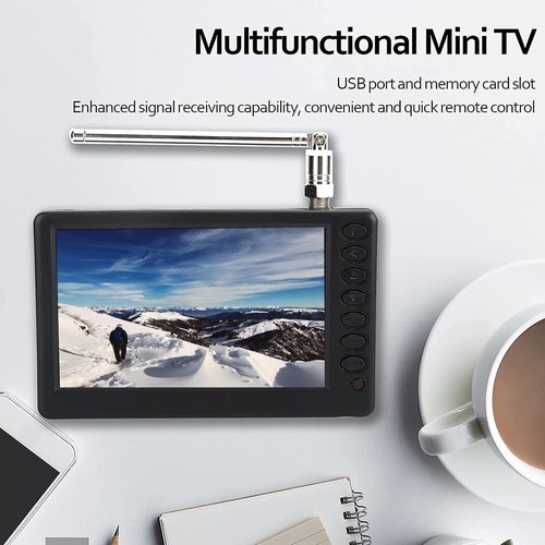 ATSC HD Mini TV - 5 Inch Rechargeable TV with USB Support & Remote Control - Picture 5 of 11