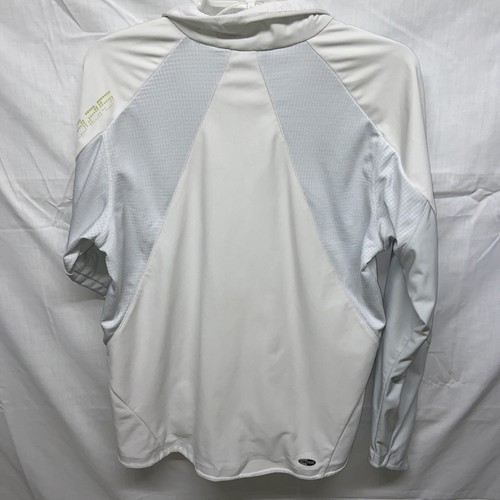 Adidas Athletic Mens Golf Jacket Size Medium Gray Zip Front Long Sleeve Running - Picture 8 of 12