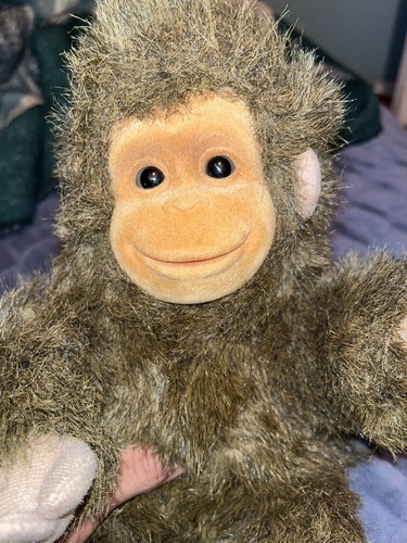 Hosung Monkey Plush Chimp Stuffed Animal Hard Face Vintage SEE DESC Vtg 1990s - Picture 4 of 4