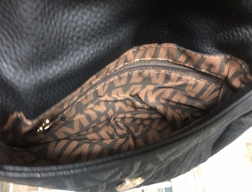 MKF Collection By Mia K Brown Small Black Crossbody Bag Gold Accents New - Picture 7 of 10