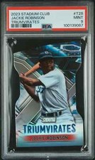 2023 TOPPS STADIUM CLUB TRIUMVIRATES #T28 JACKIE ROBINSON PSA 9 MINT