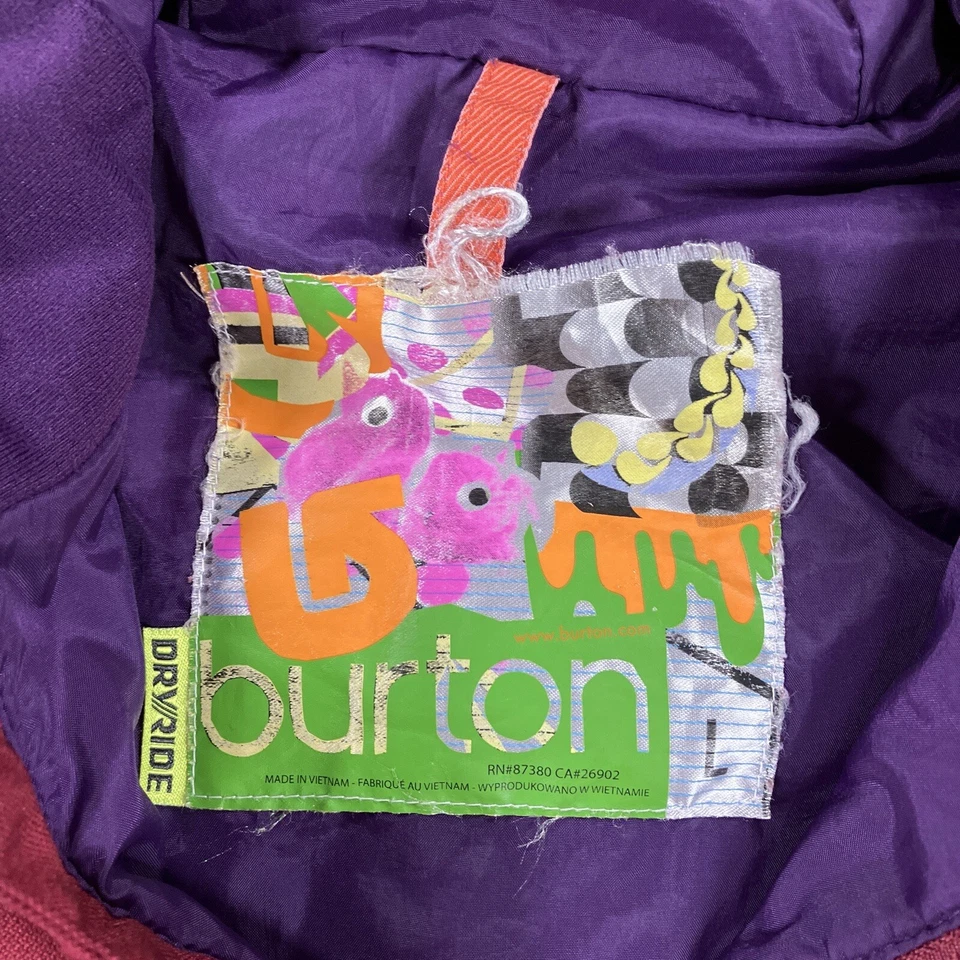 Burton Jacket Womens Large Red Dryride Hooded Snow Board Coat - Image 3 of 4