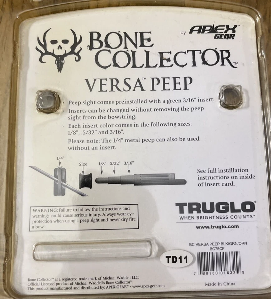 Apex Bone Collector Arxhery Hunting Versa Peep-Brand New-SHIPS N 24 HOURS - Image 4 of 4