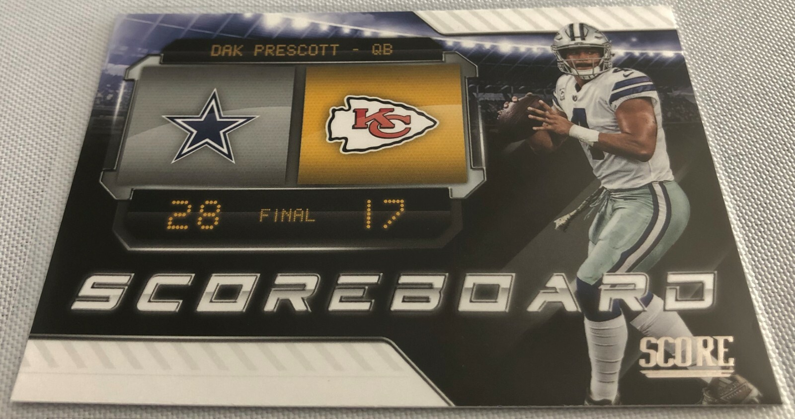 2018 Panini Score Football Dak Prescott Dallas Cowboys Scoreboard