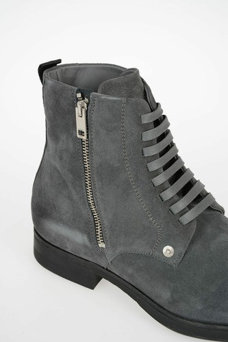 Diesel Man Grey Ankle Boots Soft Leather