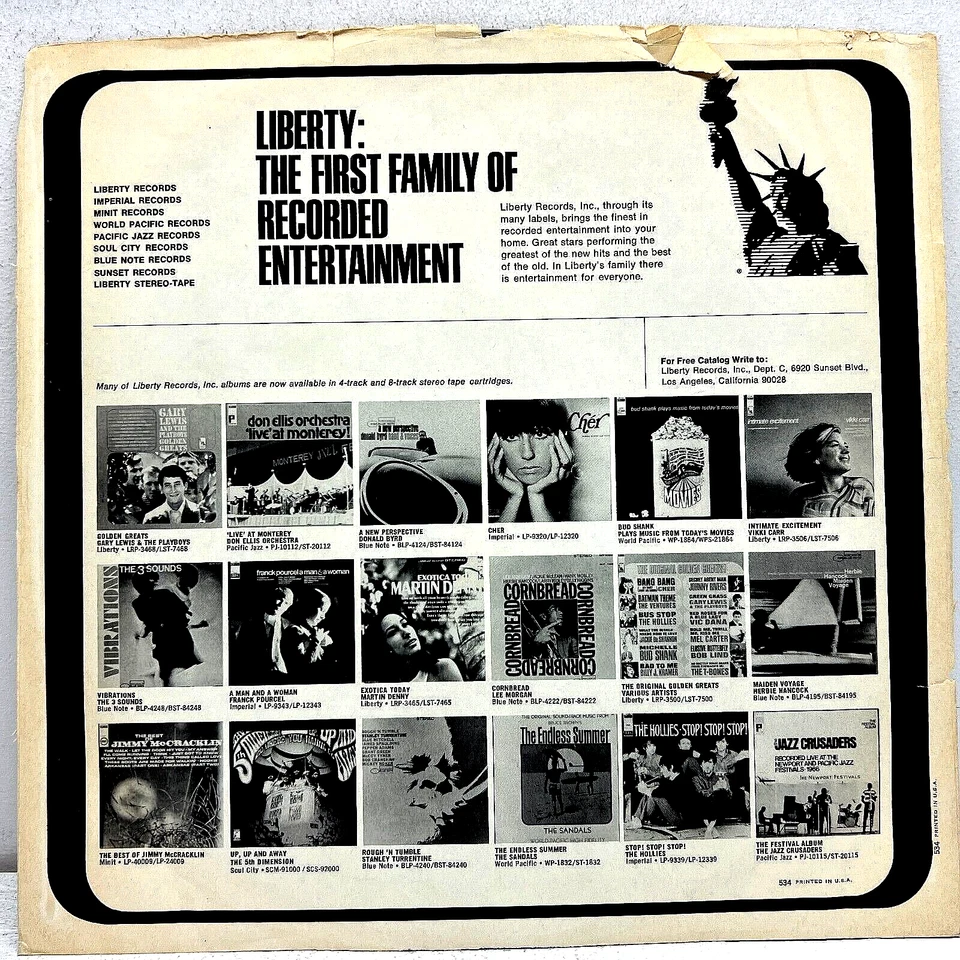 The Sandals The Last of the Ski Bums Soundtrack 1969 Vinyl World Pacific Records Foto 3 de 4