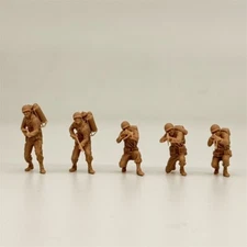 1/72 Scale WWII Us Army The Flamethrower Team 5 Figures Resin Model Miniature