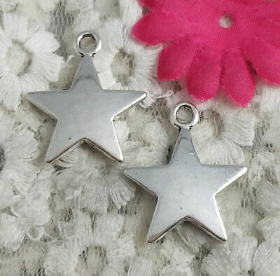 free ship 285 pieces Antique silver star charms 24x18mm #4152
