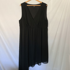 Torrid Black Asymmetrical Chiffon Dress sz 3