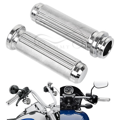 Chrome 1'' Handlebar Electronic Throttle Hand Grips For Harley Street Road Glide