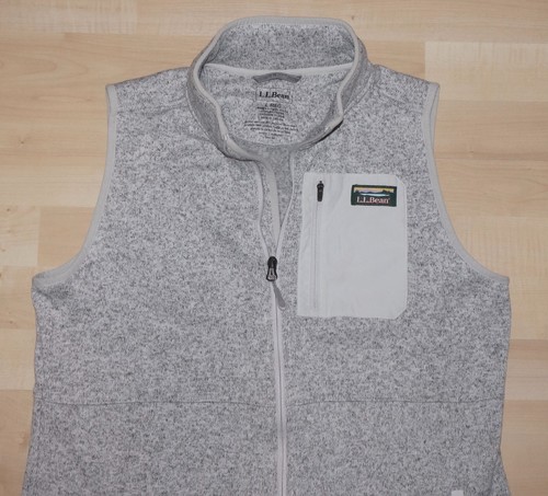 Chaleco L.L.BEAN Gris Poli Tejido Cremallera GRANDE - Imagen 2 de 7