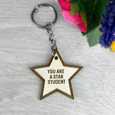 School Leaver Gift Wooden Keyring Gift for Students Teacher Dance Music Teacher