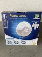Infantino Baby Soothing Light and Projector Grey Clip on crib NO STRAPS READ