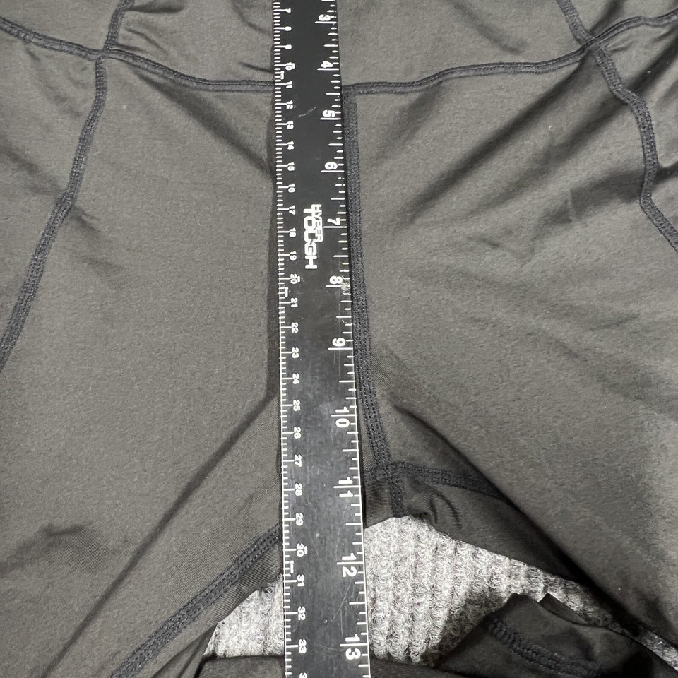 Shein Pants Womens Medium Black Yoga Leggings Flared Bottom Stretch