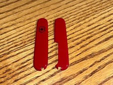 New Victorinox 84mm HANDLE / SCALE 2 Piece KIT in RED **SEE APPLICATION LIST**
