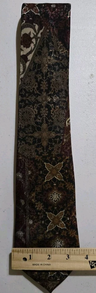 Corbata vintage Hanover St. para hombre única floral rosa vid clásica usada en excelente estado Foto 2 de 4