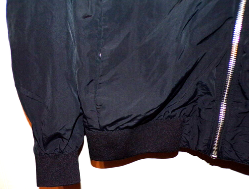 H&M Men’s Black Full Zip Bomber Jacket medium MR - Picture 4 of 8