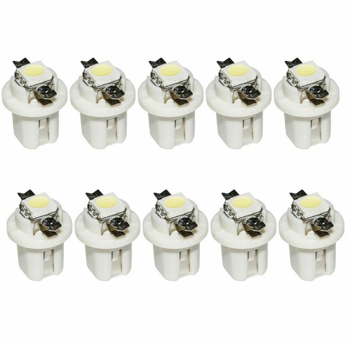 10x T5 B8.5D 5050 Car Dashboard Instrument LED Light Bulb White Auto Accessories - Picture 4 of 4