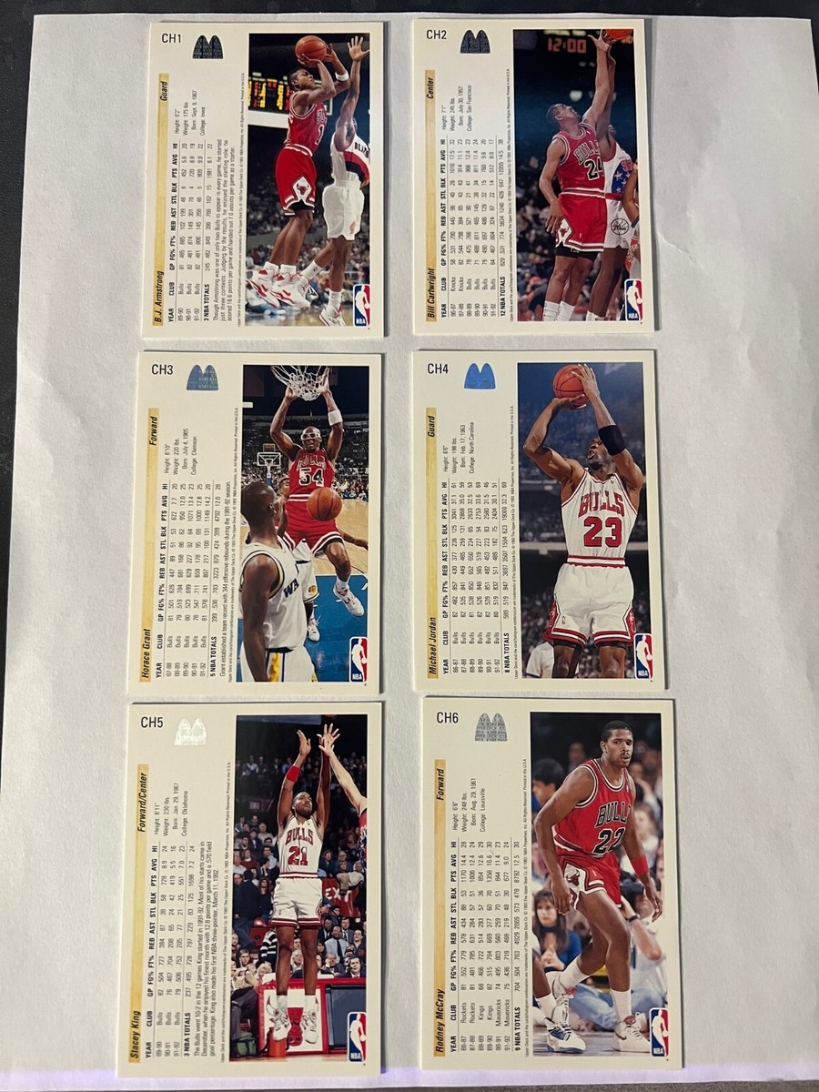 1992-93 Upper Deck McDonald's Chicago Bulls Team Card Set