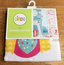 Circo Owl Shower Curtain New in Package Polyester Colorful Owls Birds Wildlife