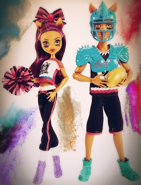 Monster High Winning Werewolves Clawdeen Wolf and Clawd Wolf. Conjunto raro