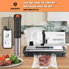 INKBIRD Food Saver Vacuum Sealer Machine 120V+WiFi Slow Cooker Sous Vide 1000W