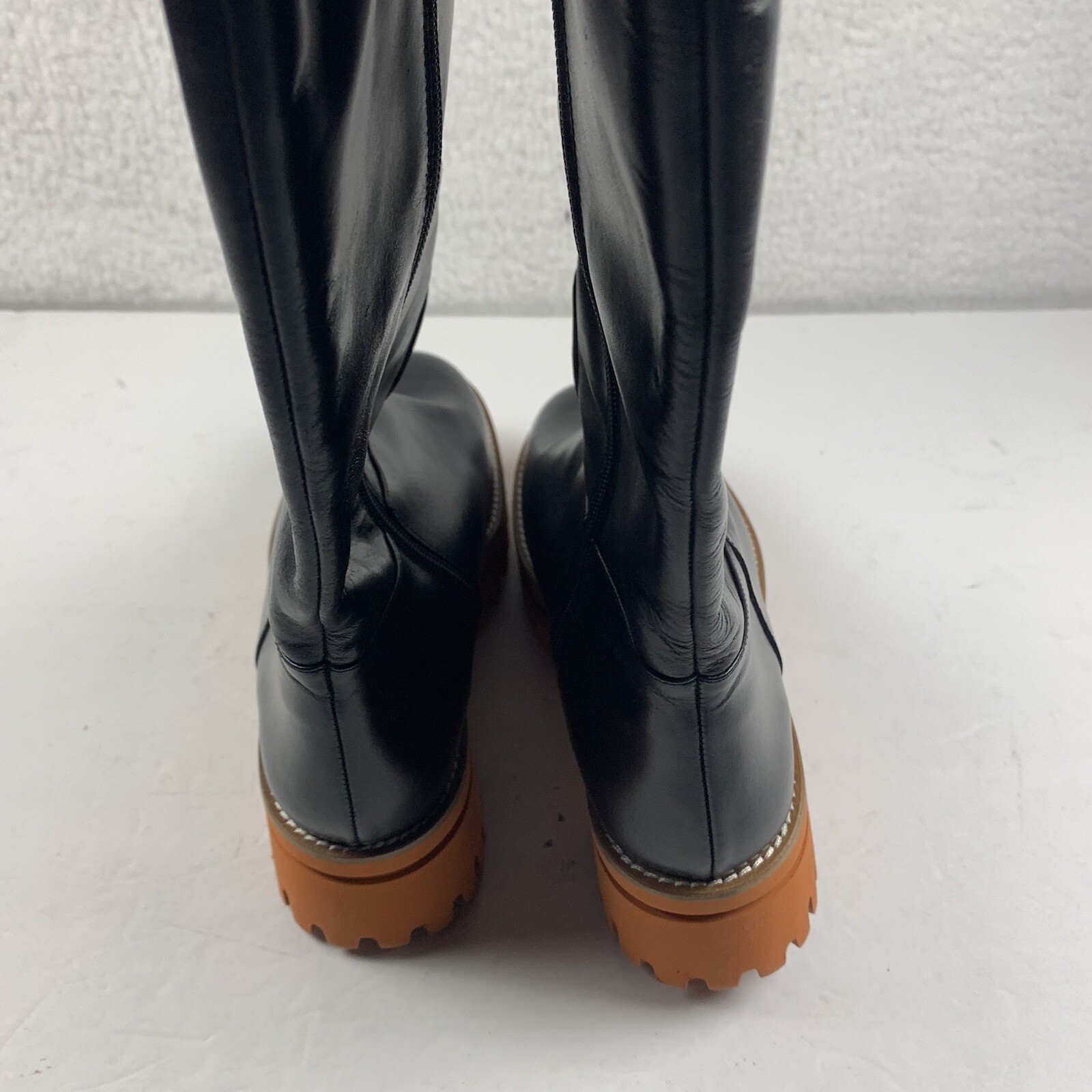 SAOLA Stivali Paloma Barcelo neri alti in pelle con suola a strappo taglia 36 nuovi senza scatola 7586