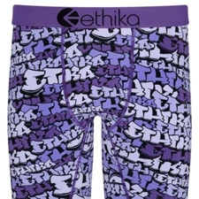 ETHIKA MENS STAPLE UNDERWEAR BOXER GRAF PAT PURPLE