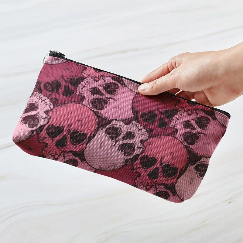 Skull cosmetic bag sale
