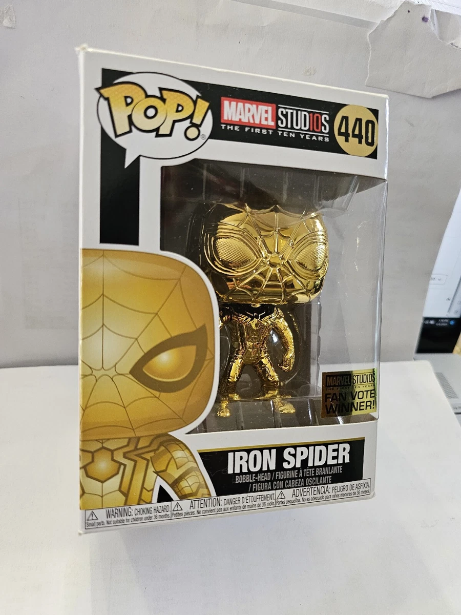 Funko Pop! Marvel Studios 10 Years IRON SPIDER Gold Chrome #440 Fan Vo –  Stark Industries Corporation