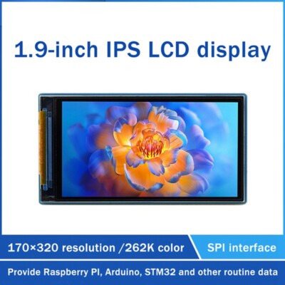 1.9 IPS 170X 320 Pixel SPI Interface 262K 2371 Color LCD Display Module-