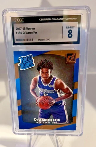 2017-18 Donruss Optic - Rated Rookie #196 De'Aaron Fox CGC 8