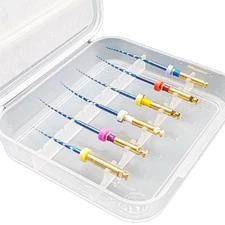 6Pcs Dental Rotary Files Endodontic Heat Activated NiTi  Engine Use 19/21/25mm