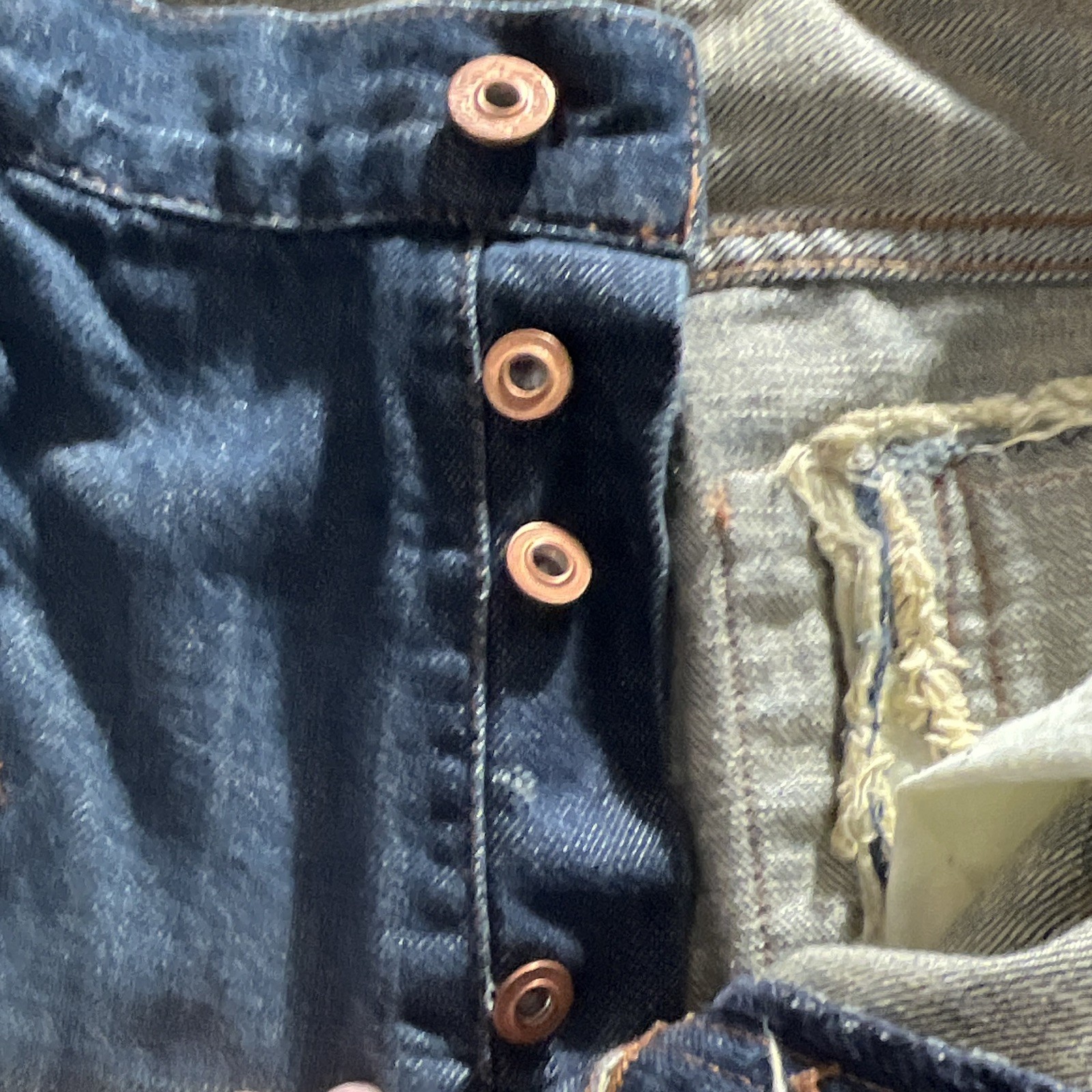 Zara Jeans Bootcut Men's Jeans Blue Denim Cotton Patchwork Button Fly Pockets 34 image 9