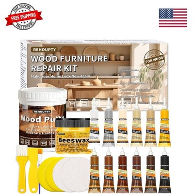 Wood Furniture Repair Kit, All-in-One Large Capacity Floor Repair Kit Include...