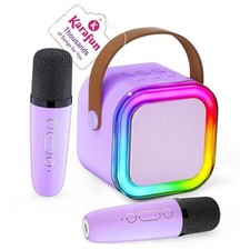 Mini Karaoke Machine for Kids, 2025 TOP Toys Christmas Birthday Purple 2 Mics