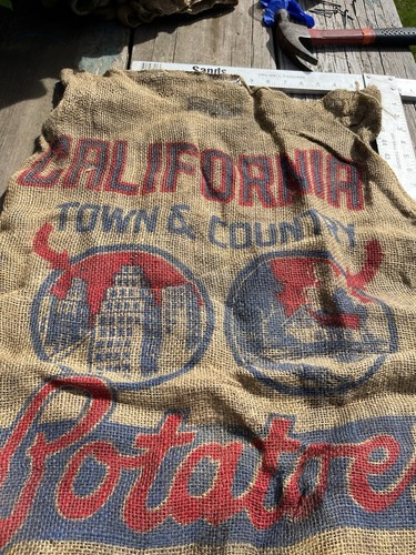 100lb Burlap Sack California Town and Country Potatoes - Picture 4 of 11