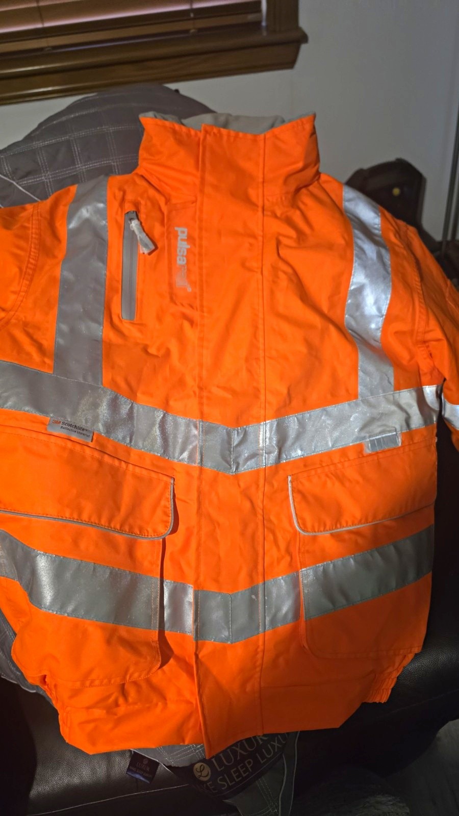 Pulsar Hi-Vis Orange & Silver Reflective Work Jacket Coat Size M