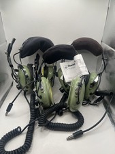 3 David Clark Model H10-36  2 H10-76 Aviation Pilot Headphones Various Cond