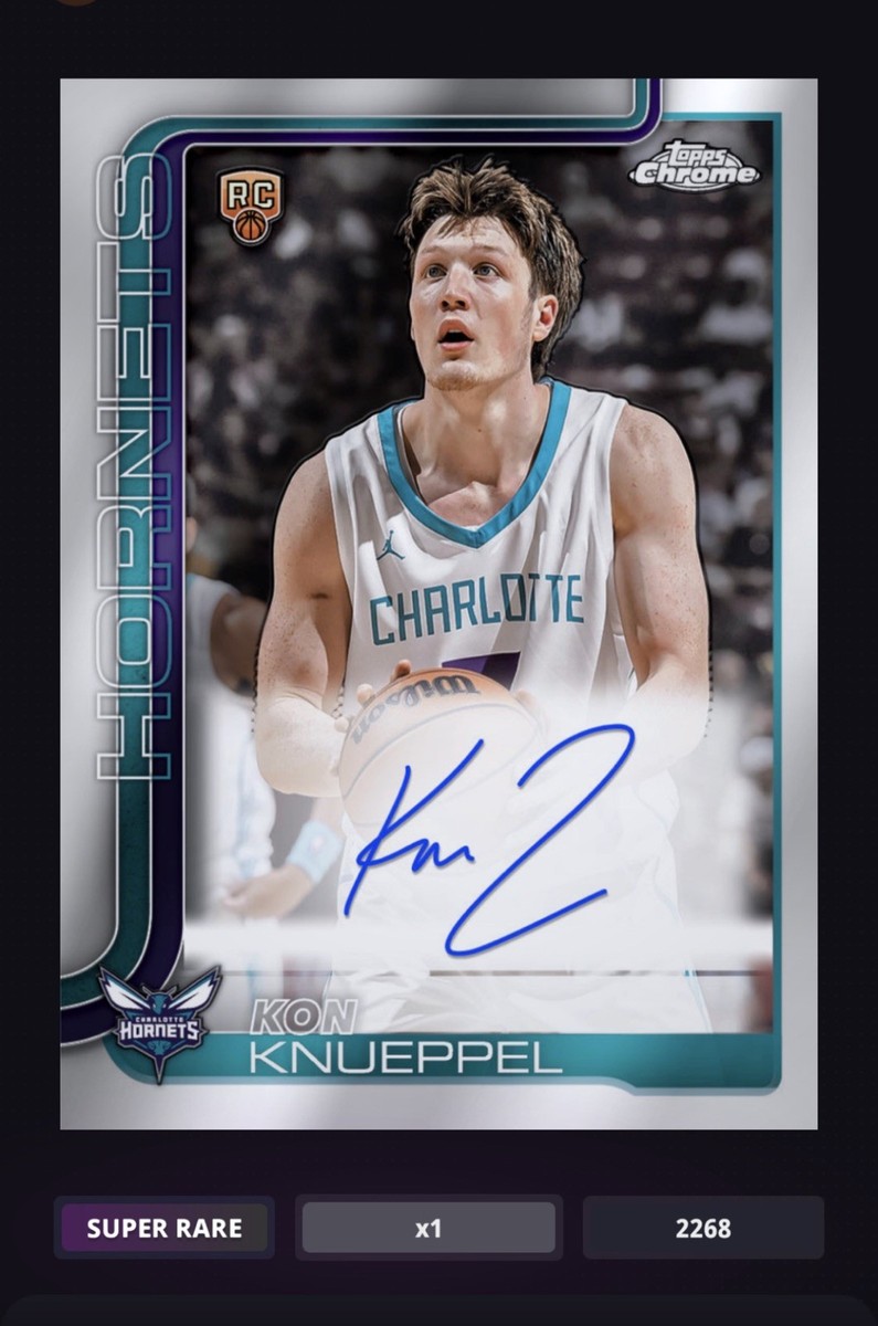 2025-26 Topps Chrome NBA Collect Kon Knueppel RC Autograph ?Super 