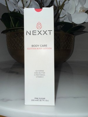 Nexxt Body Care Glitter Body Lotion PINK SUGAR 200ml, 6.7 fl Oz. New/Box!!!