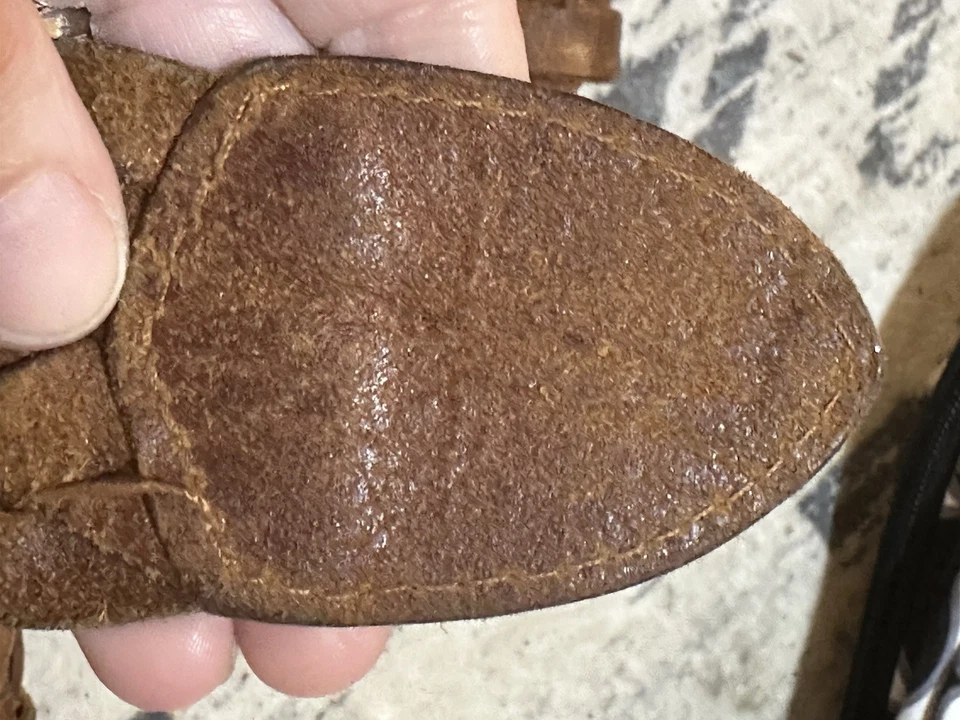 Old Navy Womens Belt Size Medium Brown Leather Braided Woven Chunky Boho Hippie - Image 3 of 4