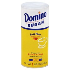 Domino Pure Cane Granulated Sugar 1 lb Pack of 12 Easy Pour Top