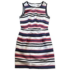 J Crew Women’s Multicolor Striped Sheath Knee Length Dress Round Neck - 00