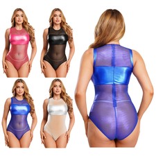 Women Catsuit Cosplay Bodysuit Carnival Jumpsuit Show Dancewear Disco Rompers