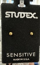 Studex Sensitive Traditional Ball Stud Earrings Gold Plated 3MM