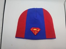 Superman Beanie hat winter DC comics knit osfa