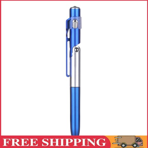 4 In 1 Multifunction Ballpoint Pen with LED Light Folding Phone Holder (Blue)