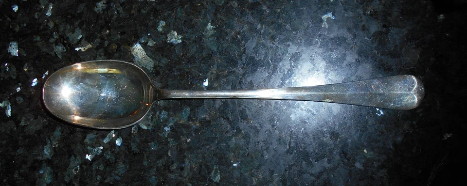 Cuchara para servir de relleno de plata vintage WA Sheffield Inglaterra grande 13" X 2,5" Foto 2 de 4